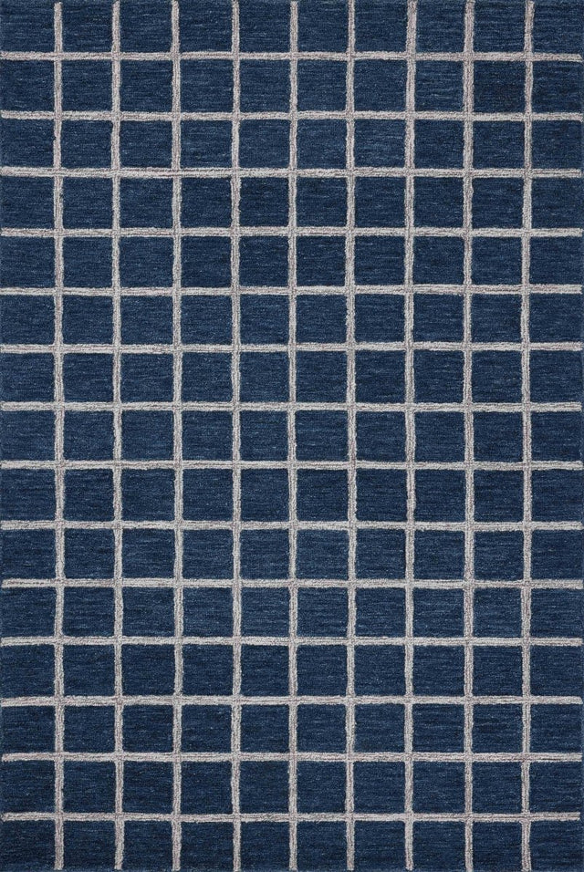 Chris Loves Julia x Loloi Polly Pol-05 Navy/Silver Rug.