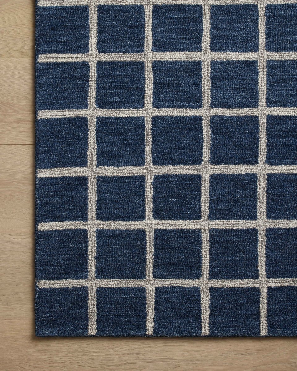 Chris Loves Julia x Loloi Polly Pol-05 Navy/Silver Rug.
