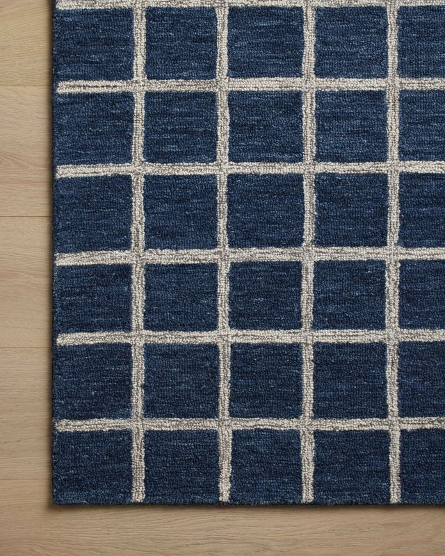 Chris Loves Julia x Loloi Polly Pol-05 Navy/Silver Rug.
