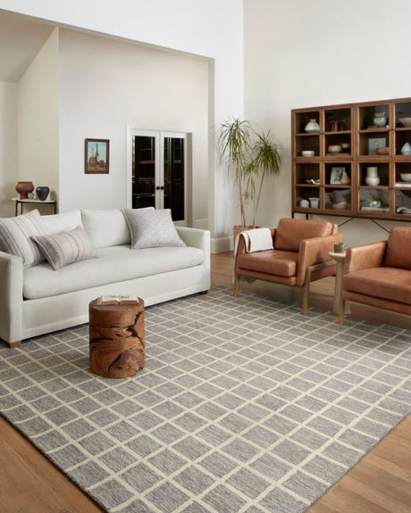 Chris Loves Julia x Loloi Polly Pol-05 Slate/Ivory Rug.