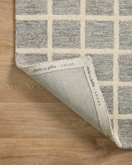 Chris Loves Julia x Loloi Polly Pol-05 Slate/Ivory Rug.