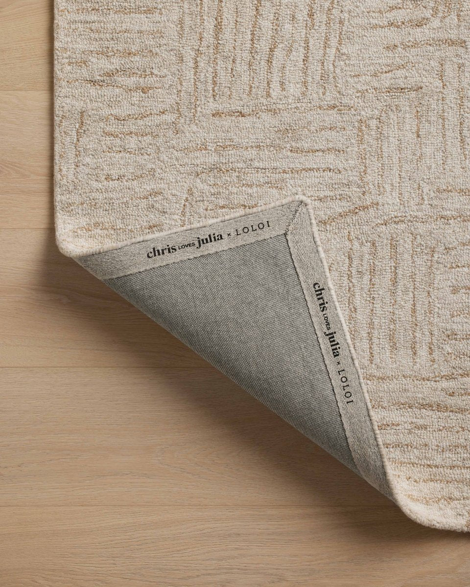 Chris Loves Julia x Loloi Polly Pol-08 Smoke/Sand Rug.