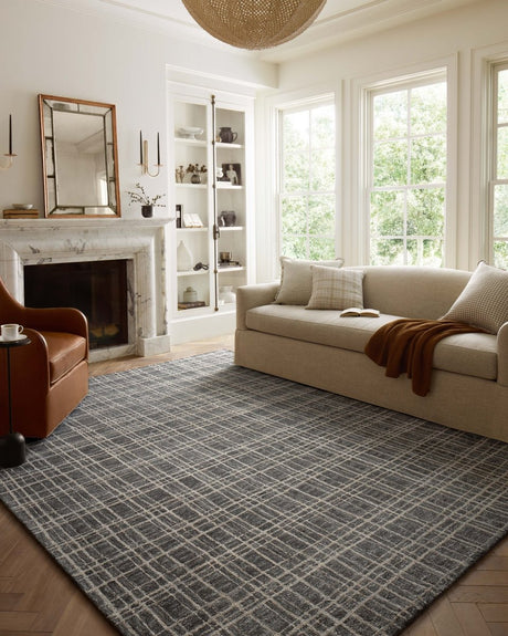 Chris Loves Julia x Loloi Polly Pol-11 Graphite/Pebble Rug.