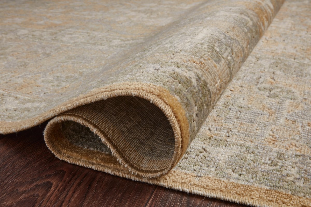 Chris Loves Julia x Loloi Rosemarie Roe-01 Gold/Sand Rugs.