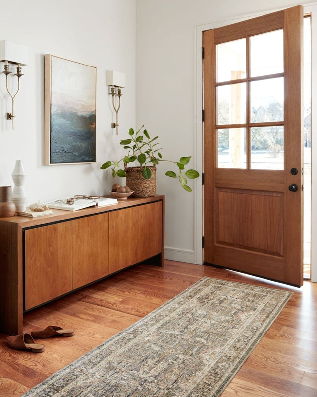 Chris Loves Julia x Loloi Rosemarie Roe-01 Sage/Blush Rugs.