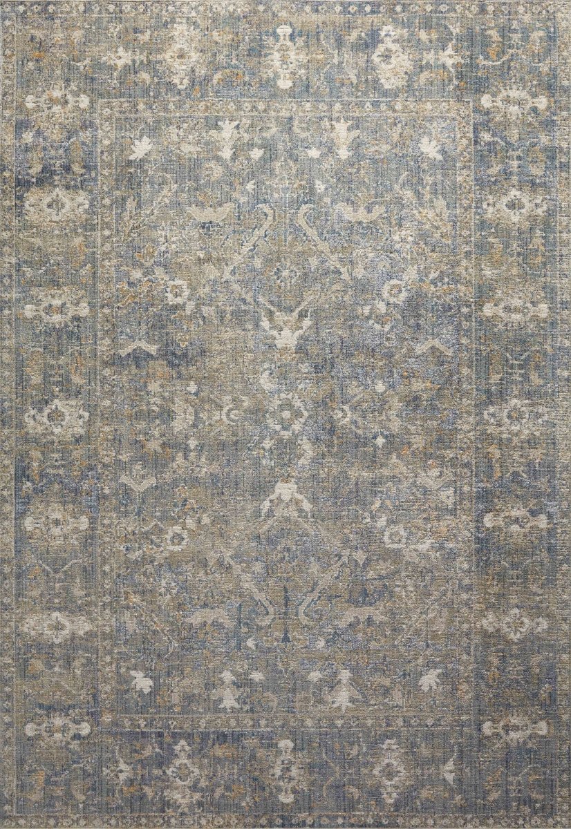 Chris Loves Julia x Loloi Rosemarie Roe-03 Sand/Lagoon Rugs.