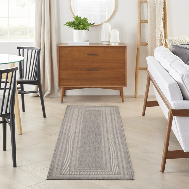 Nourison Horizon Indoor/Outdoor HOZ03 Grey Contemporary Area Rugs