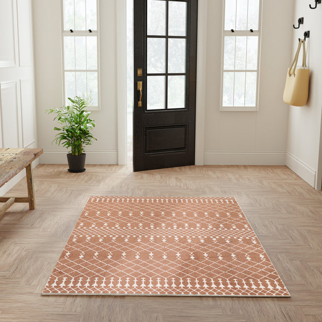 Nourison Astra Machine Washable ASW10 Machine Made Copper Rug