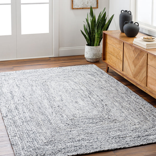 Surya Cologne Cog-2300 Pale Slate, Light Grey, Sterling Grey, Metallic - Silver, Pewter Rug.