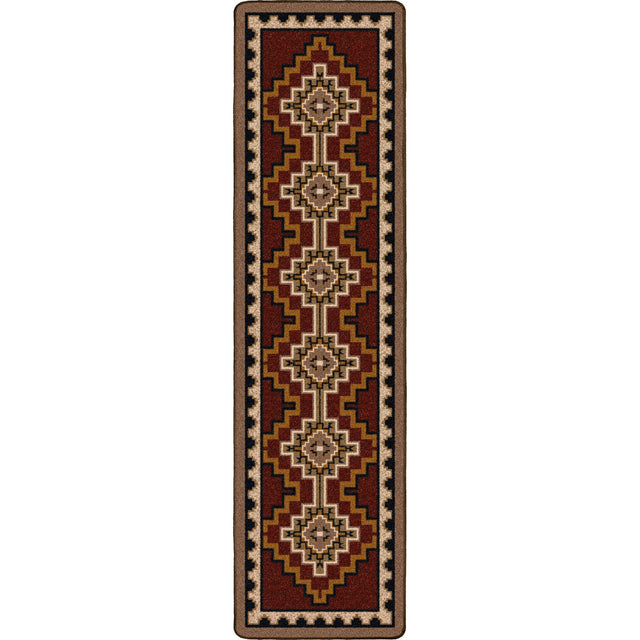 American Dakota Council Fire Red Rug