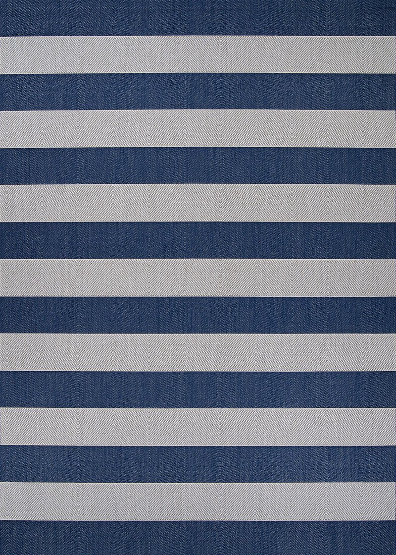 Couristan Afuera Yacht Club 5229/8503 Midnight Blue /Ivory Rugs - Couristan - 52298503020037t