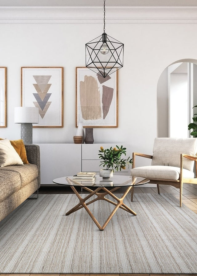 Couristan Aspen Textured Stripes 5002/2005 Lt Beige Rugs - Couristan - 50022005060090t