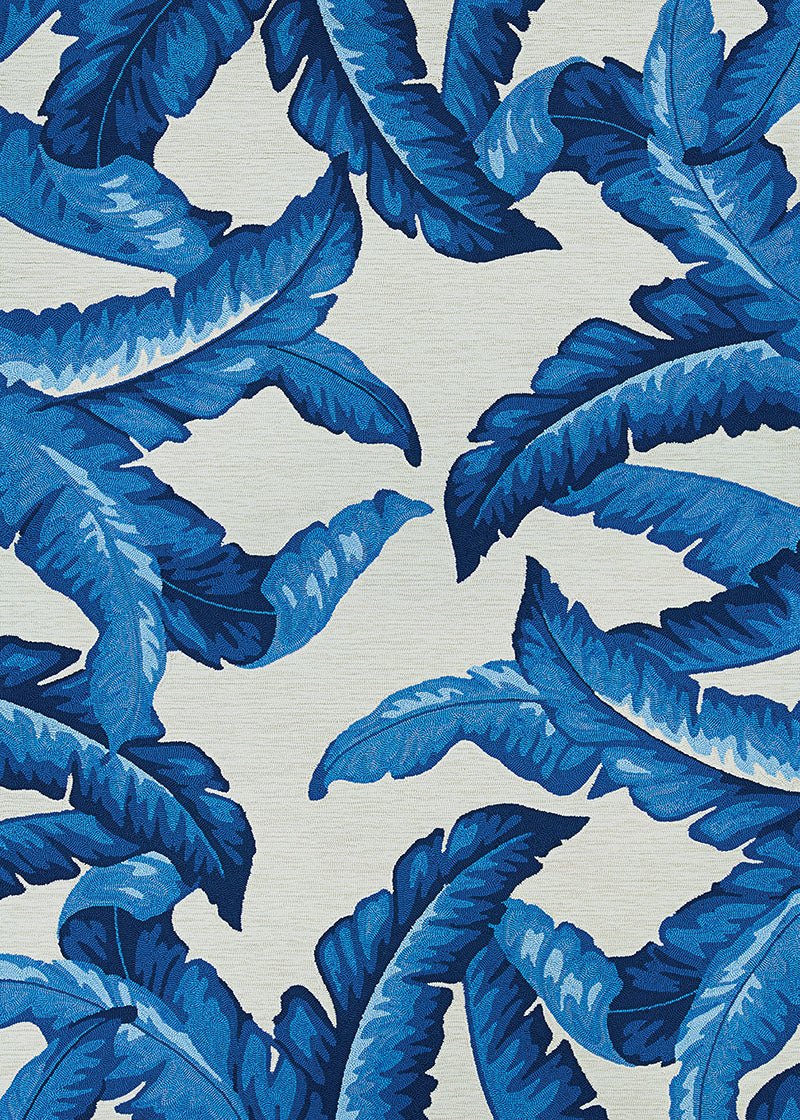 Couristan Covington Palm Leaves 2993/2003 Blue Rugs - Couristan - 29932003036056t