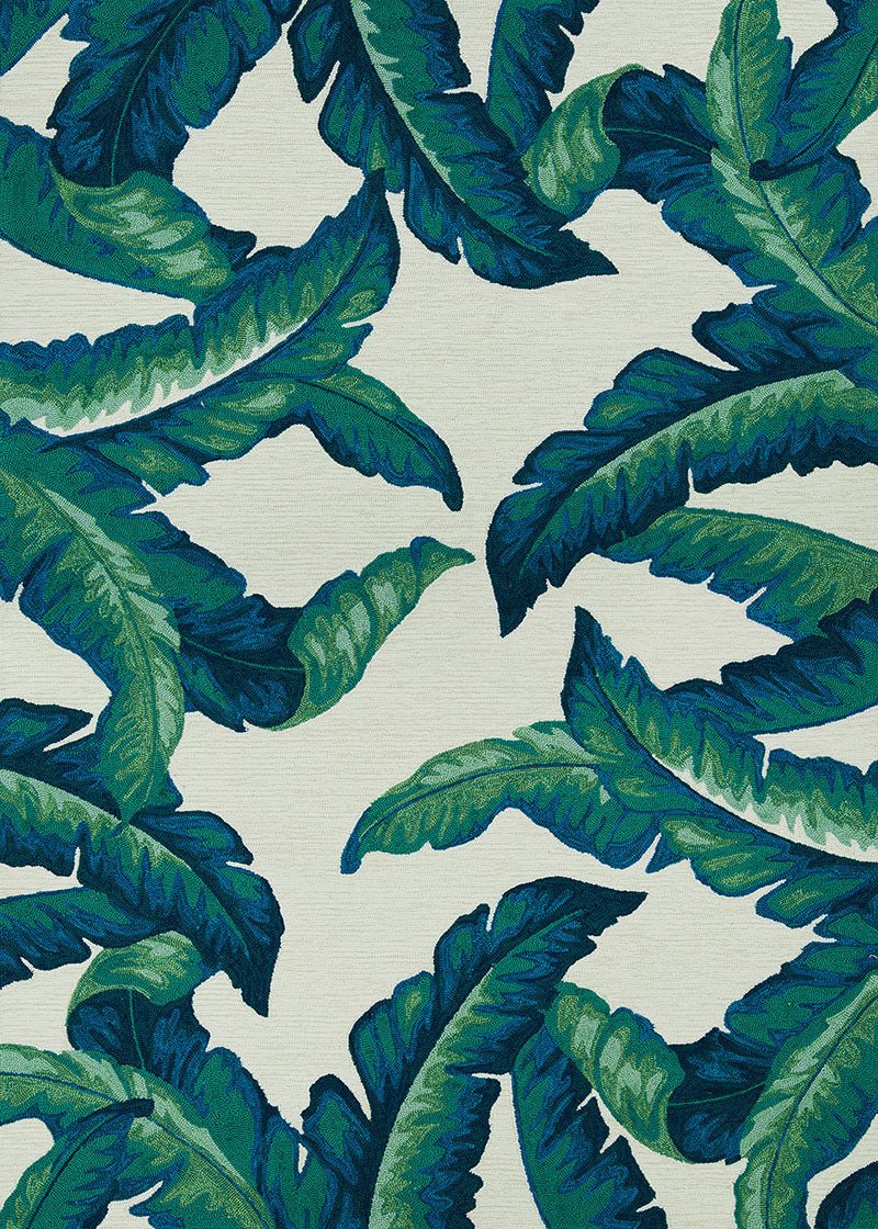 Couristan Covington Palm Leaves 2993/2040 Green Rugs - Couristan - 29932040036056t
