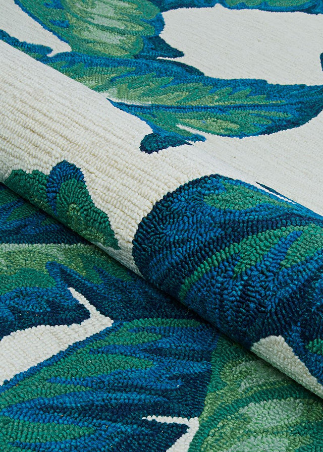 Couristan Covington Palm Leaves 2993/2040 Green Rugs - Couristan - 29932040710710n