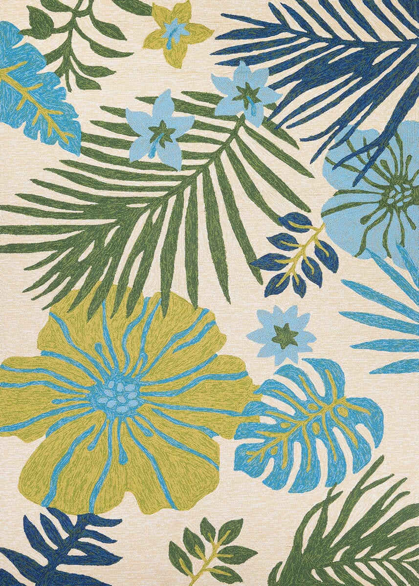 Couristan Covington Summer Laelia 5356/3561 Ivory / Fern Rugs - Couristan - 53563561710710n