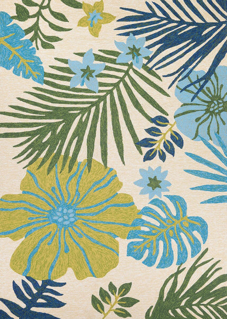 Couristan Covington Summer Laelia 5356/3561 Ivory / Fern Rugs - Couristan - 53563561710710n