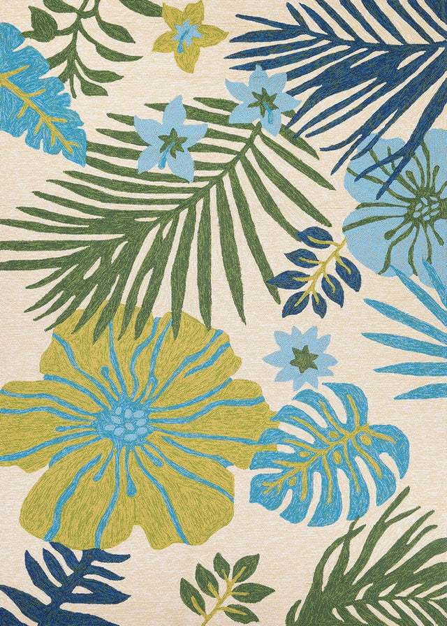Couristan Covington Summer Laelia 5356/3561 Ivory / Fern Rugs - Couristan - 53563561710710n
