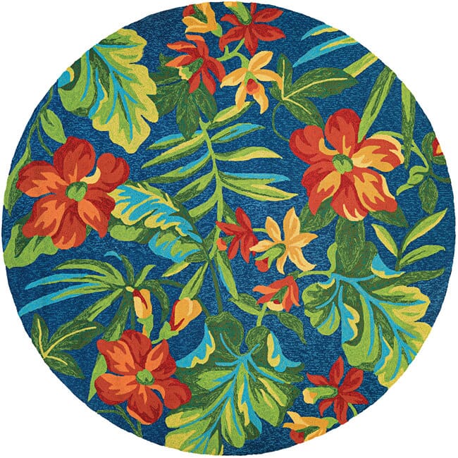 Couristan Covington Tropical Orchid 4886/4285 Azure / Forest Green / Red Rugs - Couristan - 48864285020040t