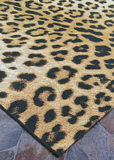 Couristan Dolce Amur Leopard 5750/0003 New Gold Rugs - Couristan - 57500003023311t