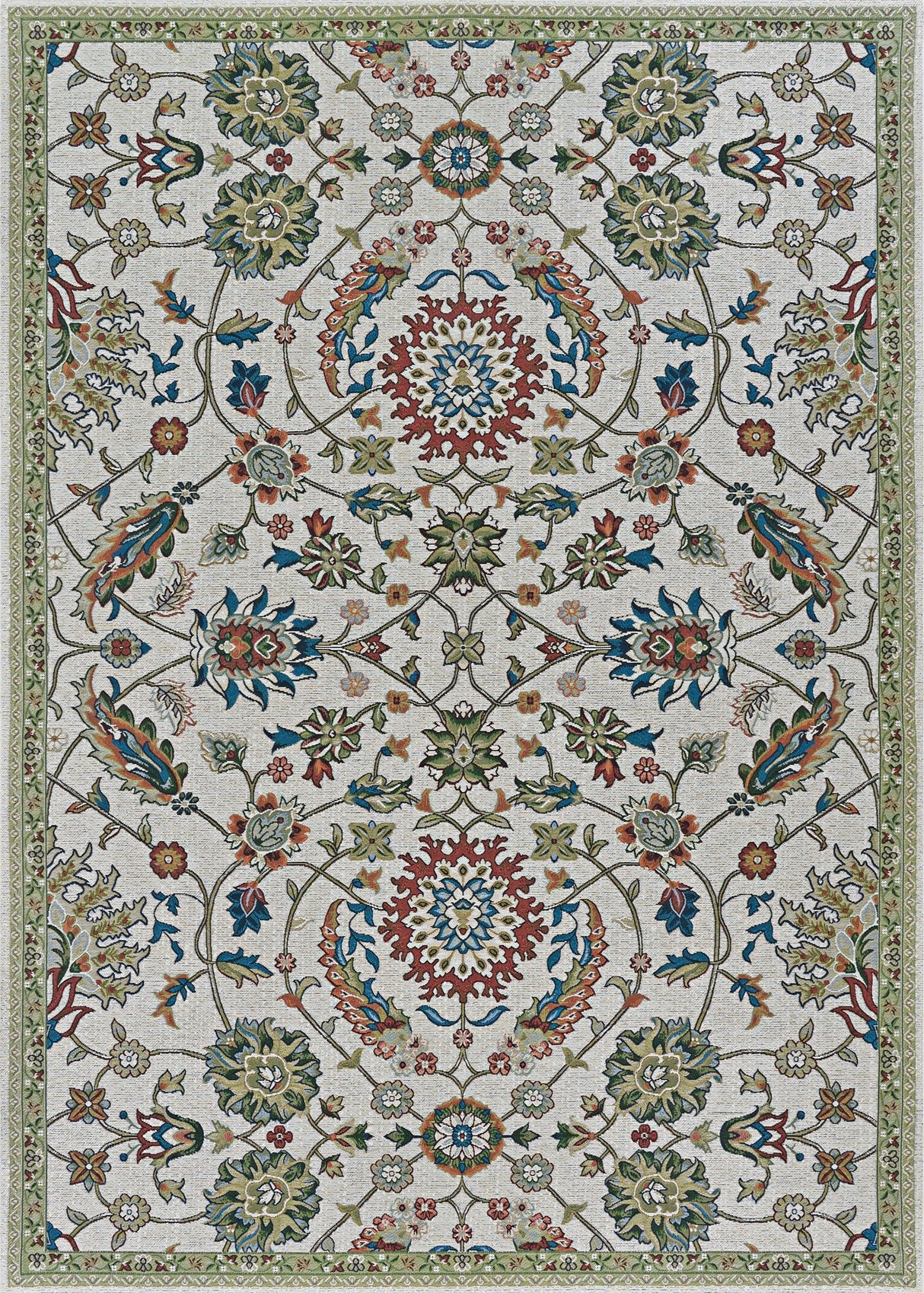 Couristan Dolce Flora Vines 5583/7439 Beige/Multi Rug - Couristan - 55837439040510t