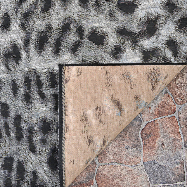 Couristan Dolce Lynx 5756/2002 Ivory - Charcoal Rug - Couristan - 57562002040510t