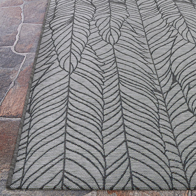 Couristan Dolce Majorelle 7503/0575 Silver - Black Rug - Couristan - 75030575040510t