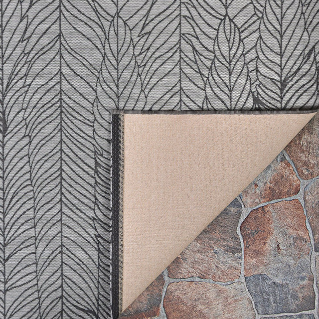 Couristan Dolce Majorelle 7503/0575 Silver - Black Rug - Couristan - 75030575040510t