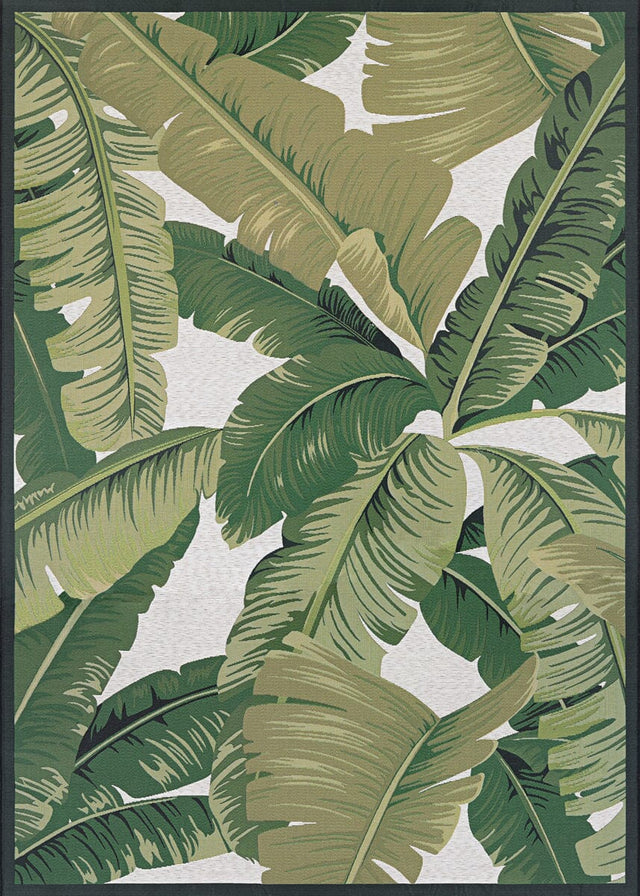 Couristan Dolce Palm Lily 7506/0004 Hunter Green / Ivory Rugs - Couristan - 75060004023311t