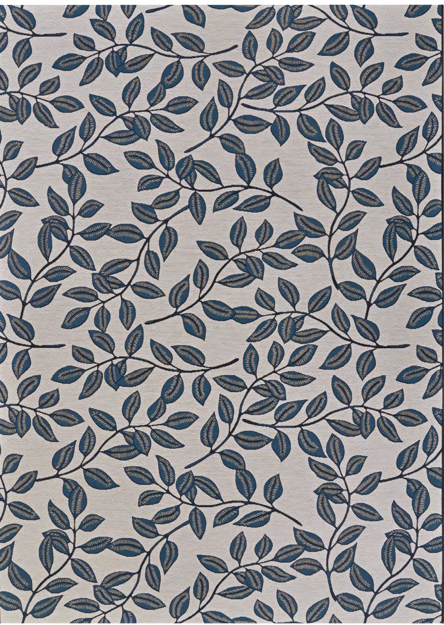 Couristan Dolce Summer Ivy 7512/0845 Ivory Slate Blue Rug - Couristan - 75120845040510t