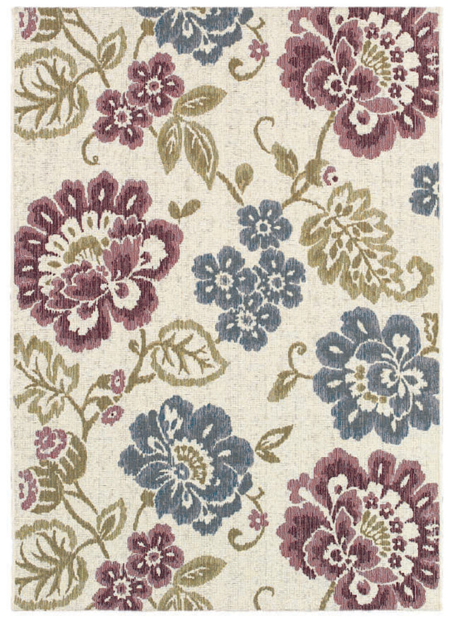 Couristan Dolce Tivoli 4078/7439 Ivory / Multi Rugs - Couristan - 40787439040510t