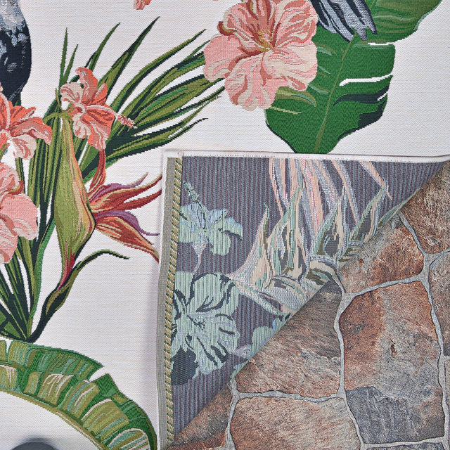 Couristan Dolce Toucans 7502/0002 Ivory Rug - Couristan - 75020002023710u