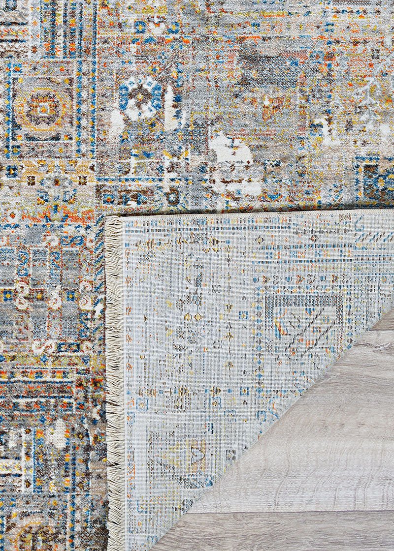 Couristan Halli Persian Panel H708/1100 Skyblu - Stone - Mlt Rugs - Couristan - h7081100053076t