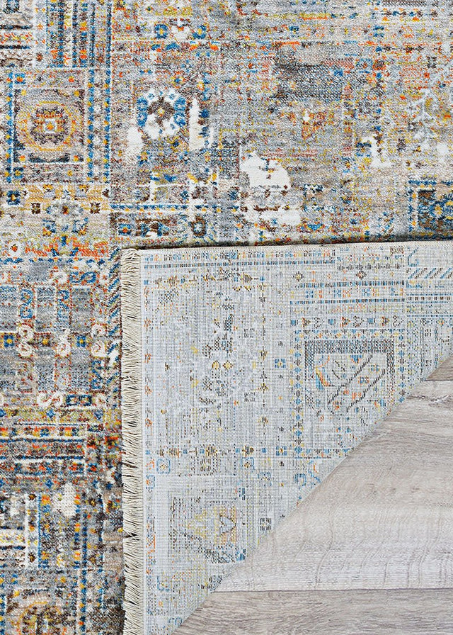 Couristan Halli Persian Panel H708/1100 Skyblu - Stone - Mlt Rugs - Couristan - h7081100053076t