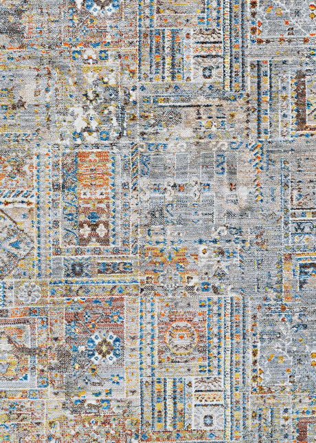 Couristan Halli Persian Panel H708/1100 Skyblu - Stone - Mlt Rugs - Couristan - h7081100053076t