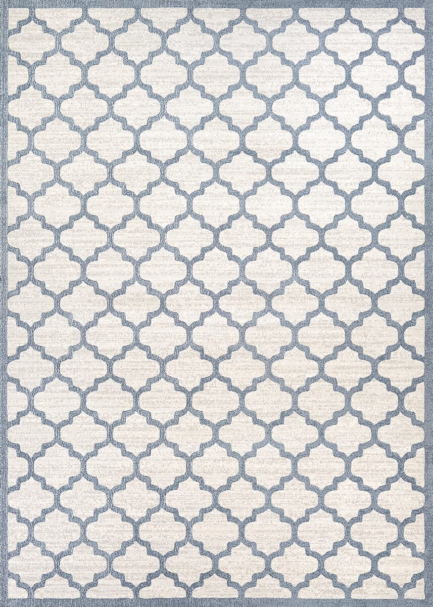 Couristan Marina Garden Gate 8976/0515 Oyster / Slate Blue Rugs - Couristan - 89760515020311t