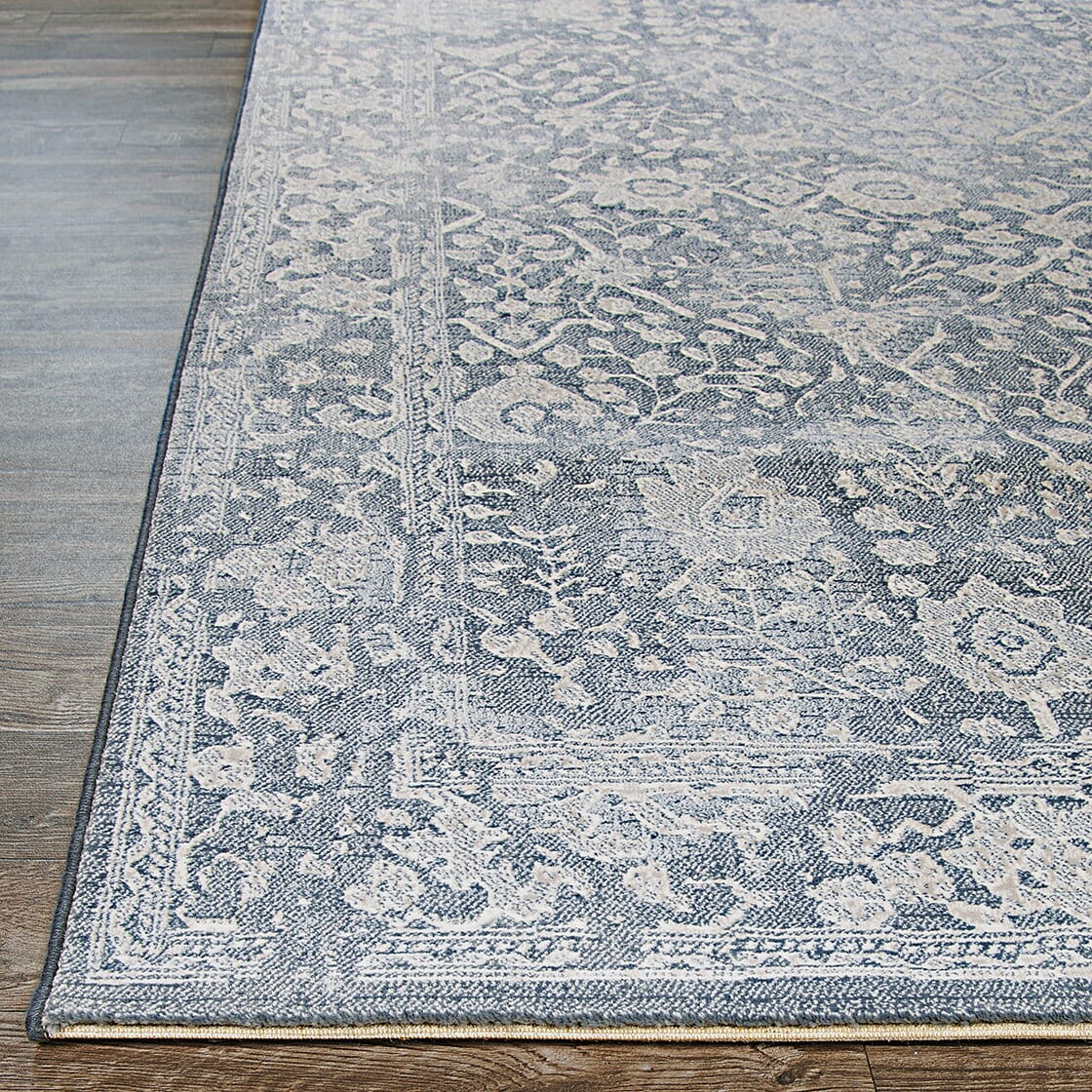 Couristan Marina Lillian 8974/0535 Slate Blue / Oyster Rugs.