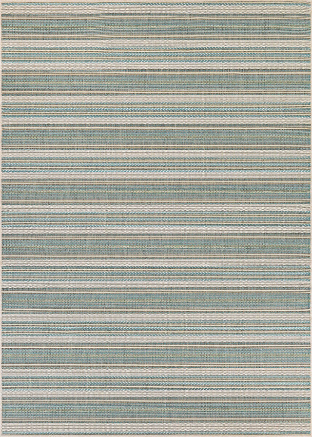 Couristan Monaco Marbella 6041/3107 Blue Mist / Ivory Rugs.