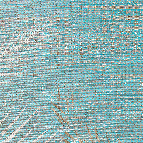 Couristan Monaco Tropical Palms 2429/3134 Aqua Rugs.