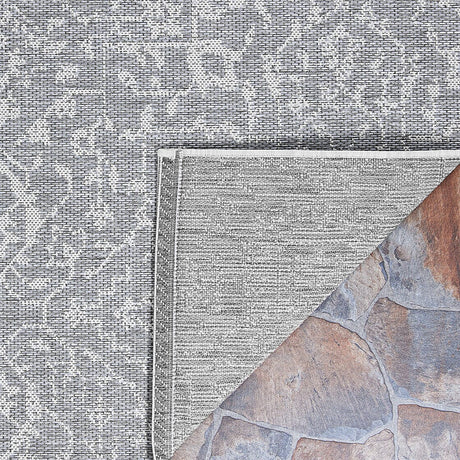 Couristan Monte Carlo Palmette 2329/4716 Grey / Ivory Rugs.