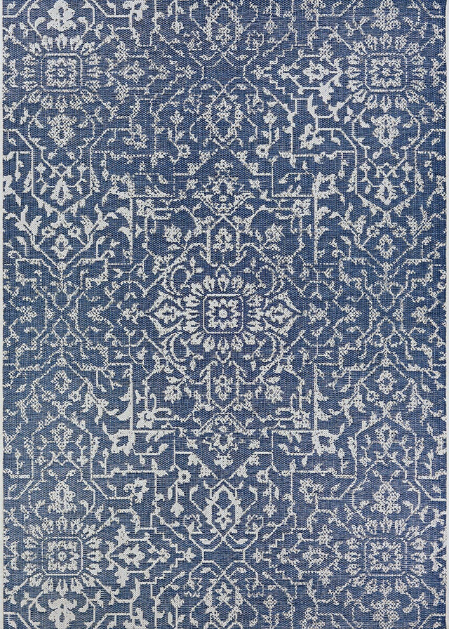 Couristan Monte Carlo Palmette 2329/6427 Navy / Ivory Rugs.