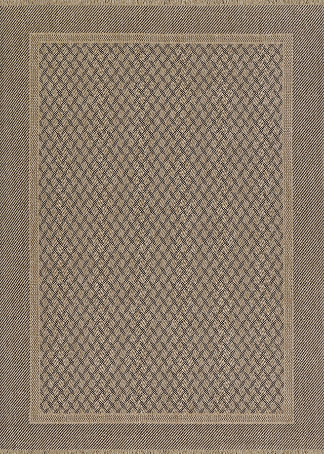 Couristan Naturalistic Symmetry 3705/1004 Natural/Black Rug.