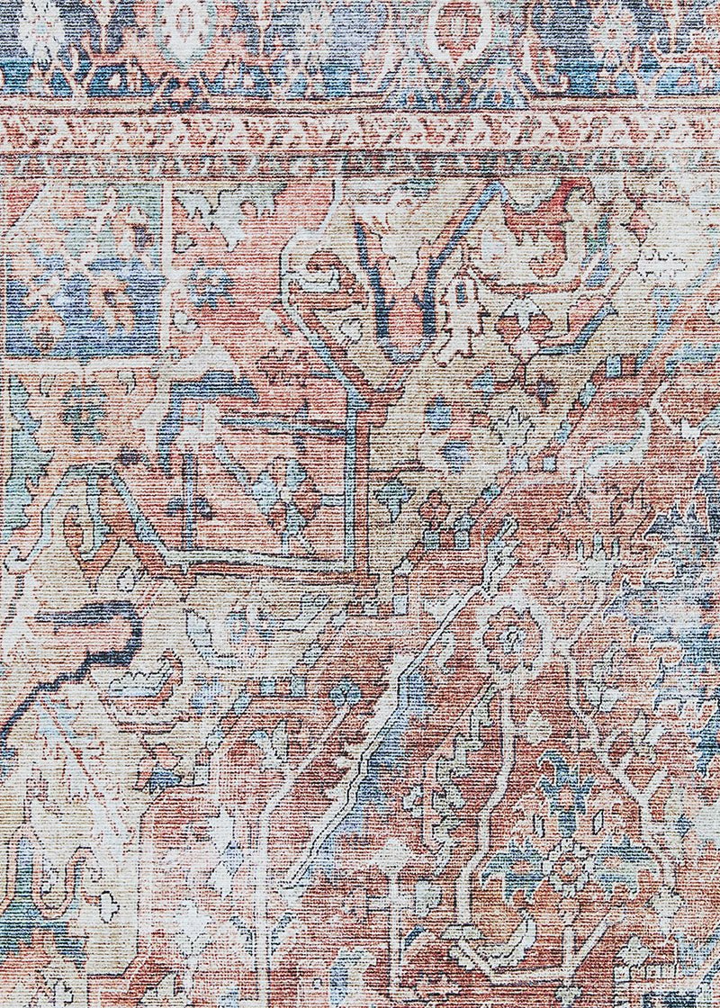 Couristan Pasha Antique Kashan 5085/5040 Rust Rugs.