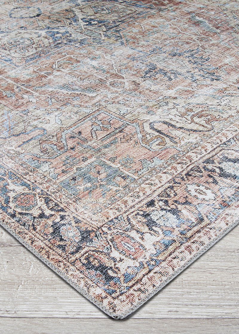 Couristan Pasha Antique Kashan 5085/5040 Rust Rugs.