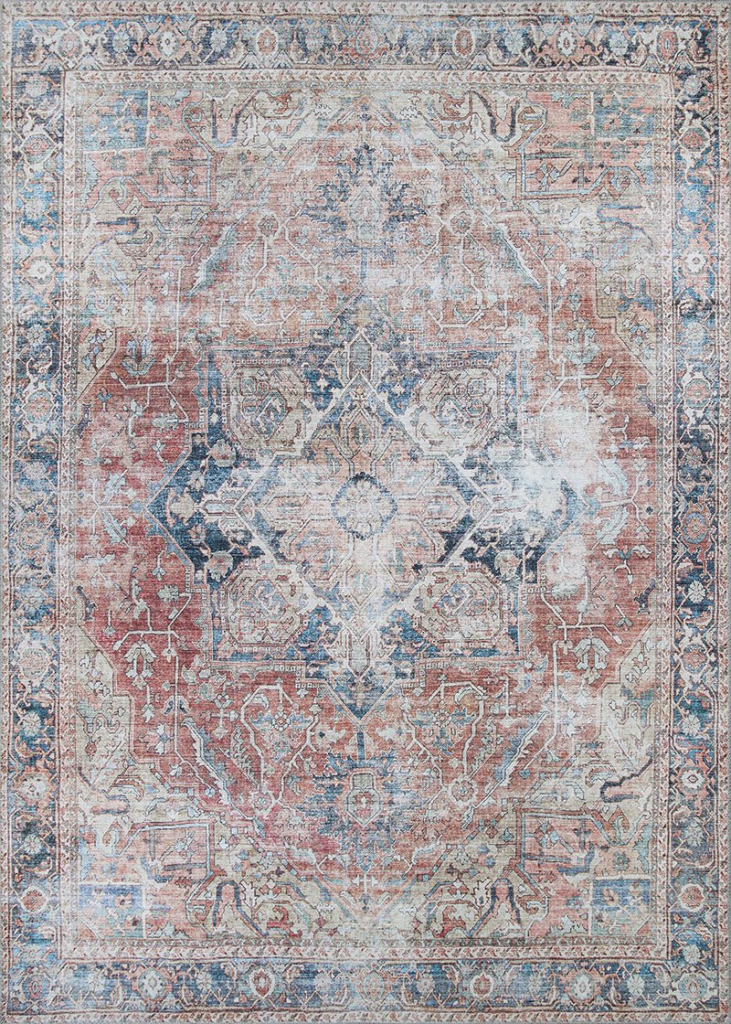 Couristan Pasha Antique Kashan 5085/5040 Rust Rugs.