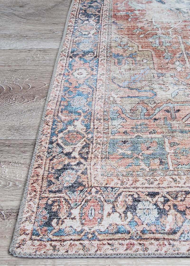 Couristan Pasha Antique Kashan 5085/5040 Rust Rugs.