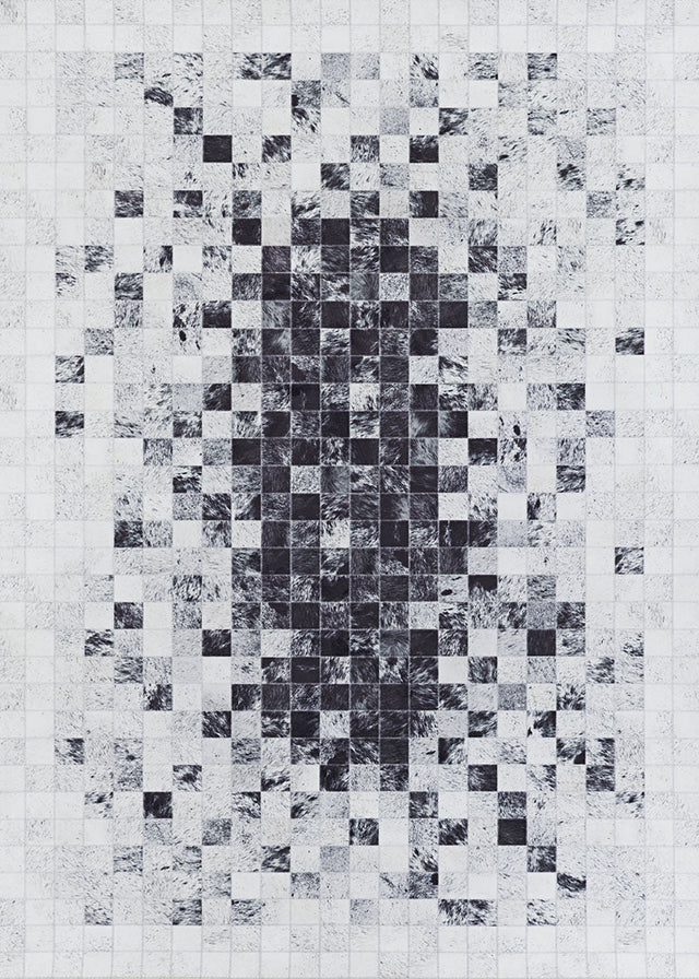 Couristan Prairie Hygee Blocks 3009/0097 Coal/Ice Caps Rugs.