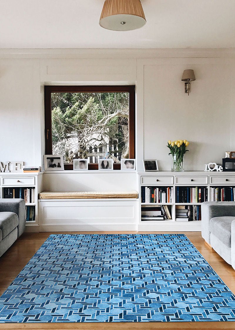 Couristan Prairie Solstice 3095/9292 Marine Blue Rug.