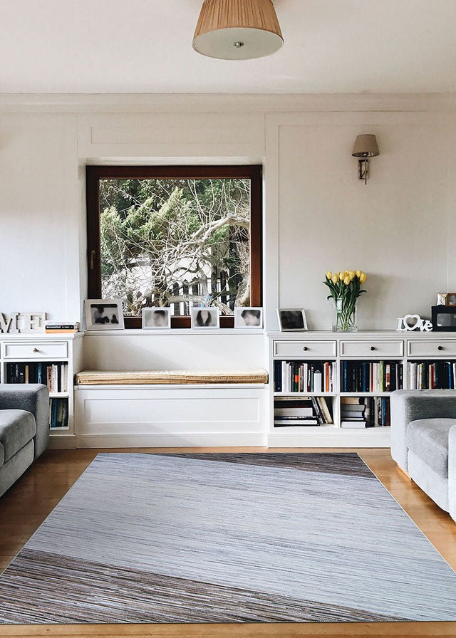 Couristan Prairie Windswept 3093/0003 Bark-Grey Rug.