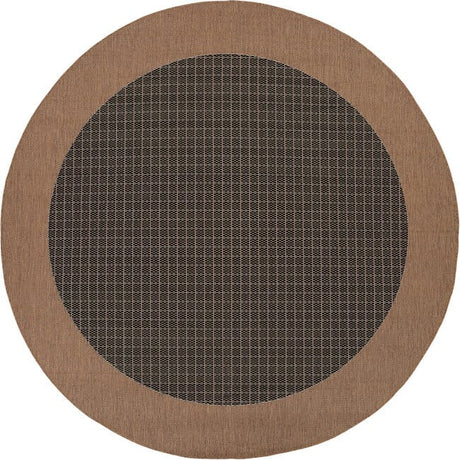 Couristan Recife Checkered Field 1005/2000 Black / Cocoa Rugs.